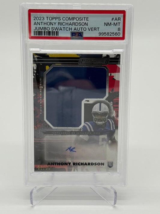 2023 Topps Composite Anthony Richardson Patch Auto /99 PSA 8