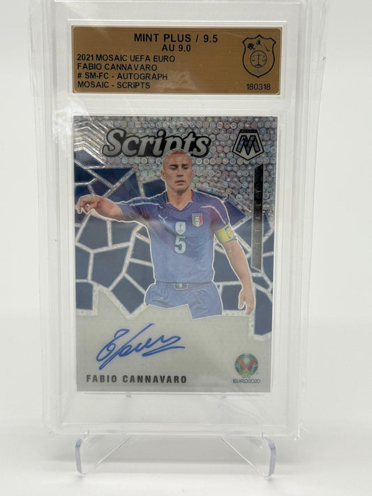 2021 Panini Mosaic UEFA Euro Fabio Cannavaro Autograph GSG 9,5 AUTO 9