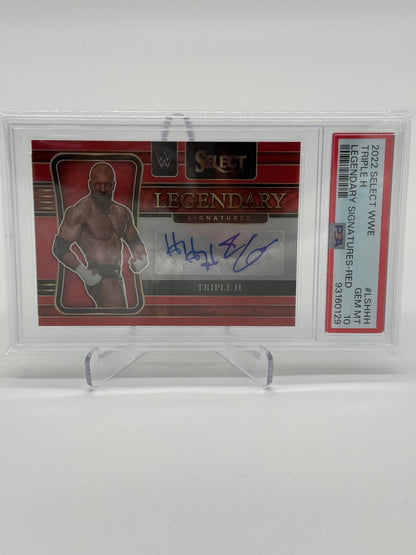 2022 Panini Select WWE Trible H Legendary Auto /99 PSA 10