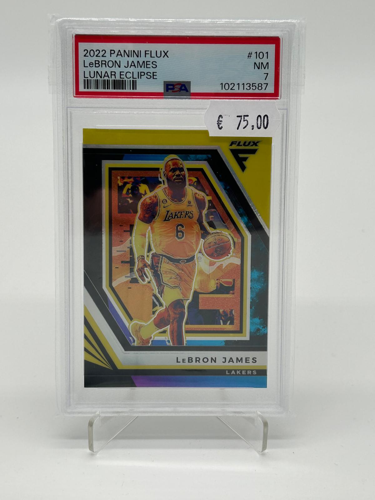 2022 Panini Flux LeBron James Lunar Eclipse /25 PSA 7