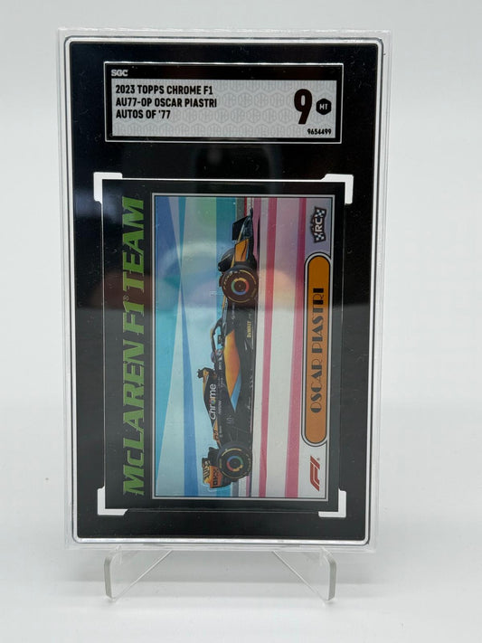 2023 Topps Chrome Formula 1 Oscar Piastri RC Autos of 77 SGC 9