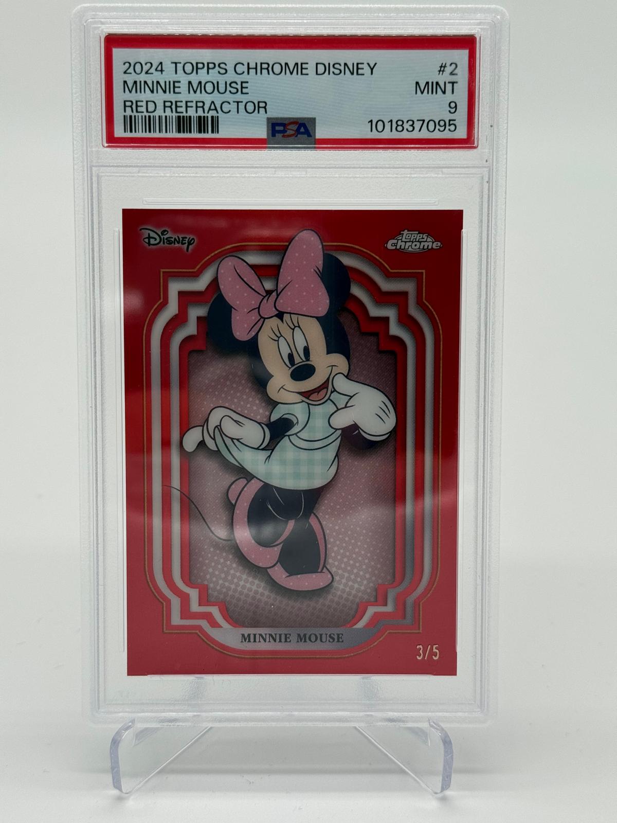 2024 Topps Chrome Disney Minnie Mouse /5 PSA 9