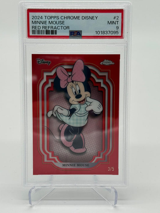 2024 Topps Chrome Disney Minnie Mouse /5 PSA 9