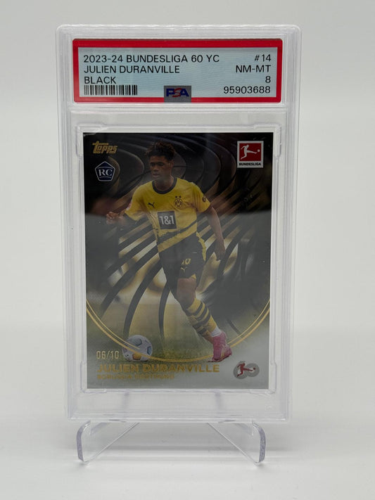 2023-24 Topps 60 Jahre BL Julien Duranville RC /10 PSA 8