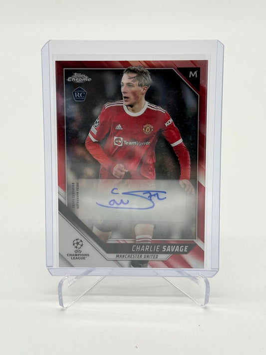 2022 Topps Chrome UCL Charlie Savage RC Auto /10