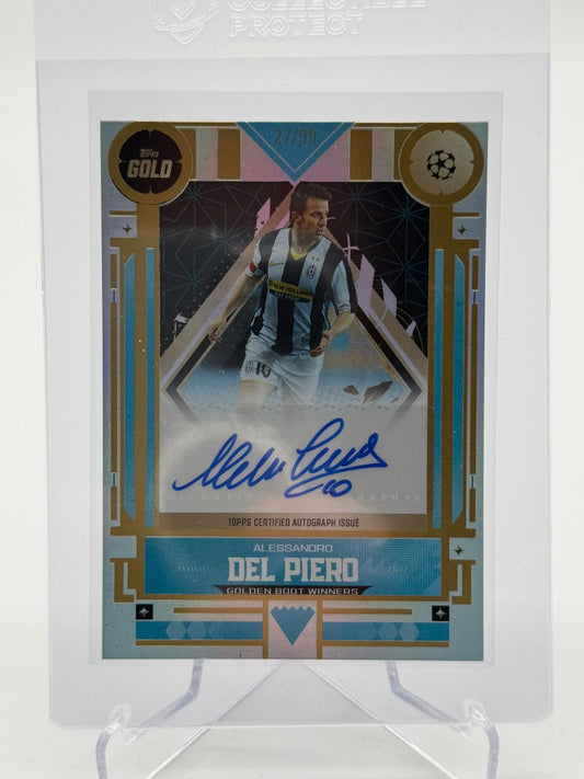 2026 Topps UCC Gold Alessandro Del Pierro Autogramm 27/99
