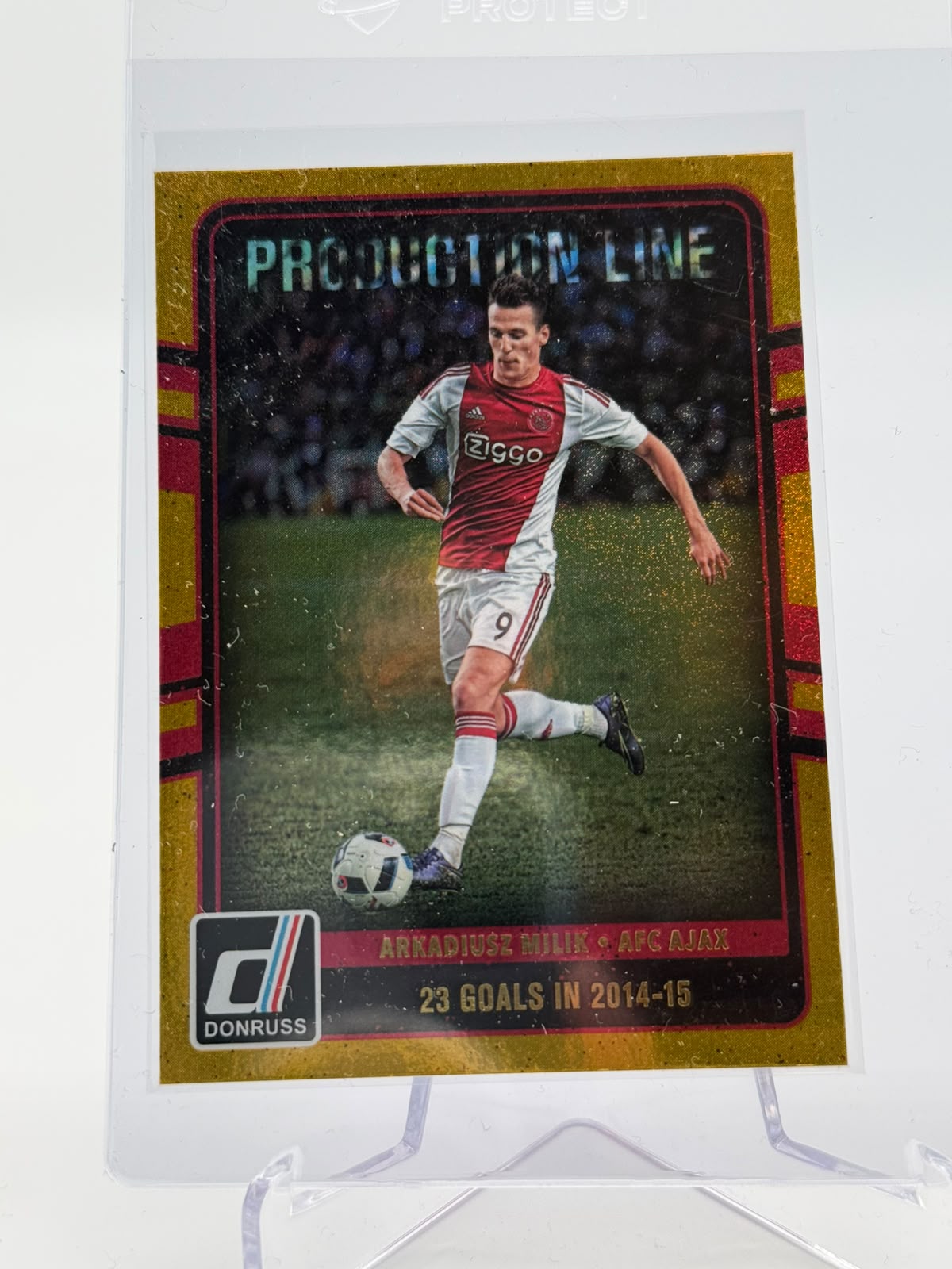 2016-17 Panini Donruss Arkadiusz Milik Production Line Gold