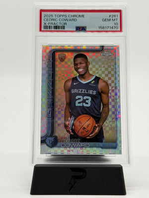 2025 Topps Chrome Cedric Coward RC X-Fractor PSA 10