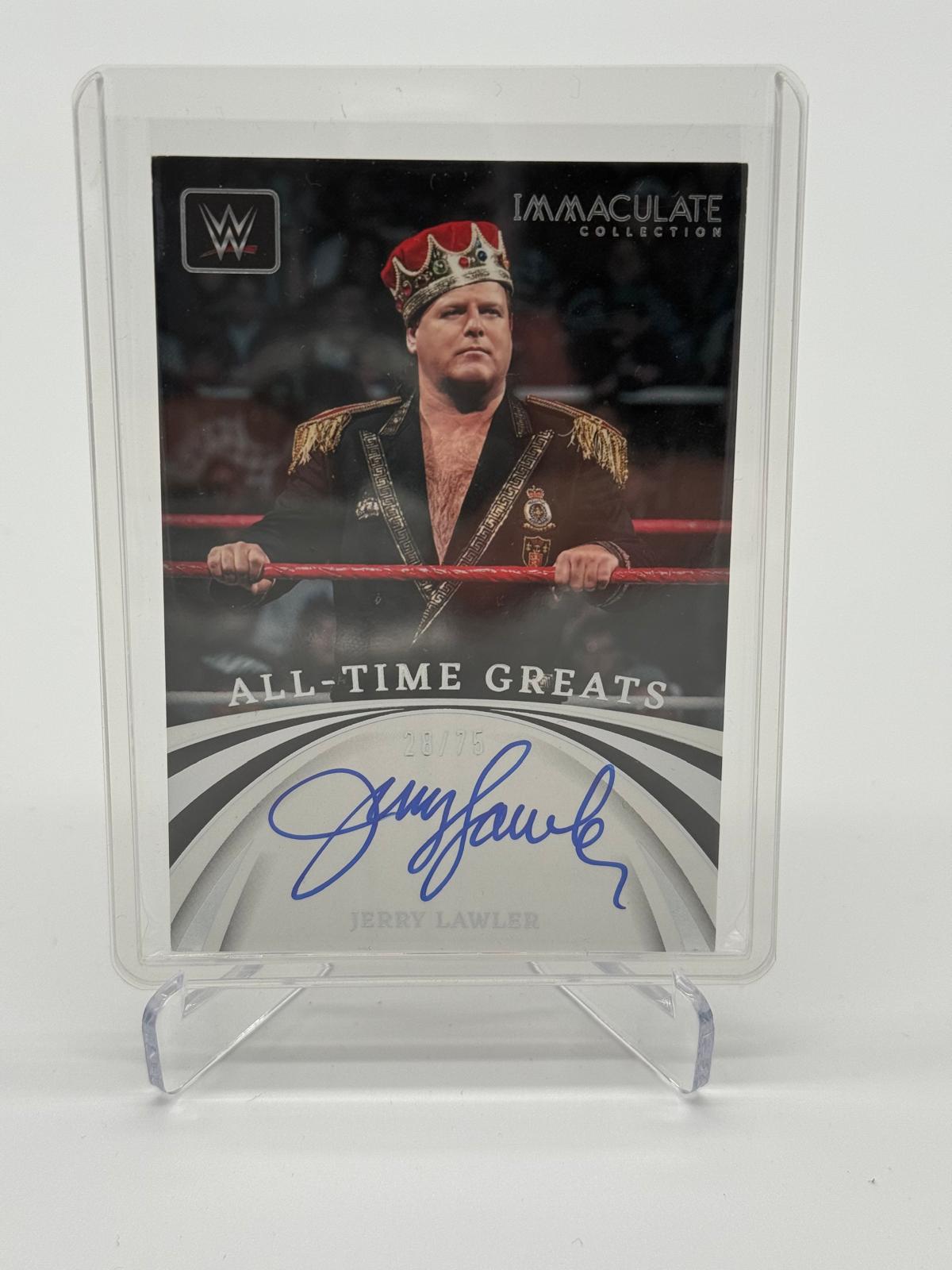 2022 Immaculate WWE Jerry Lawler All-Time Greats On Card Auto Autograph 28/75
