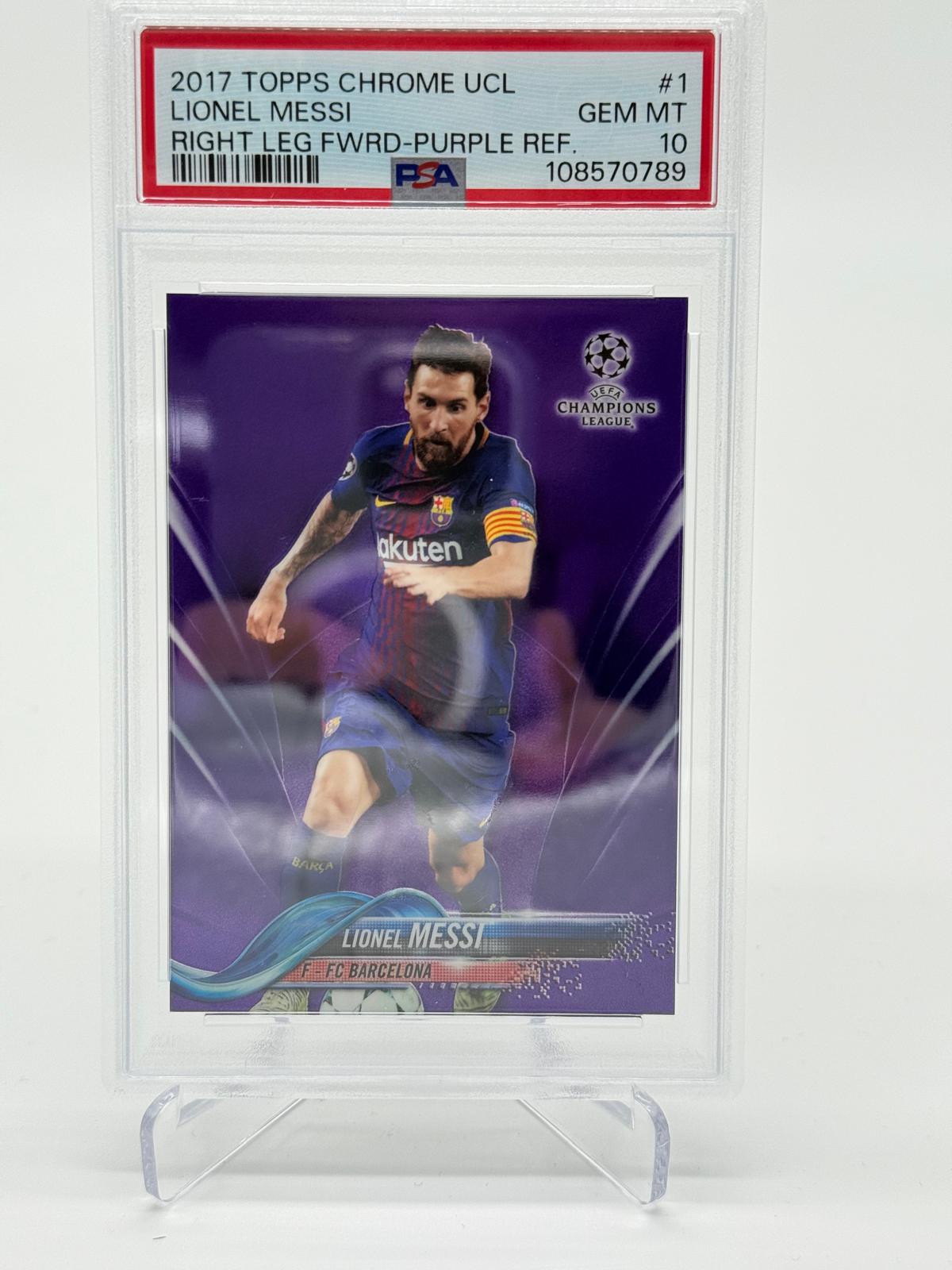 2017 Topps Chrome UCL Lionel Messi /250 PSA 10