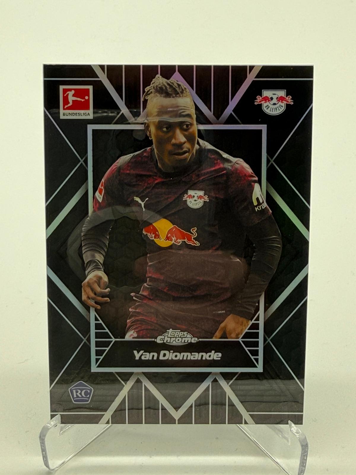 2026 Topps Chrome Bundesliga Yan Diomande RC Shadow Etch