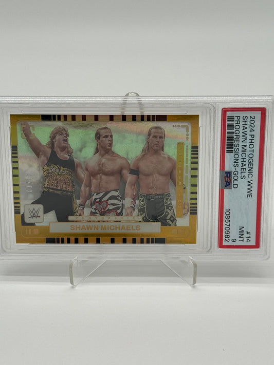 2024 Panini Photogenic WWE Shawn Michaels /10 Progressions Gold PSA 9