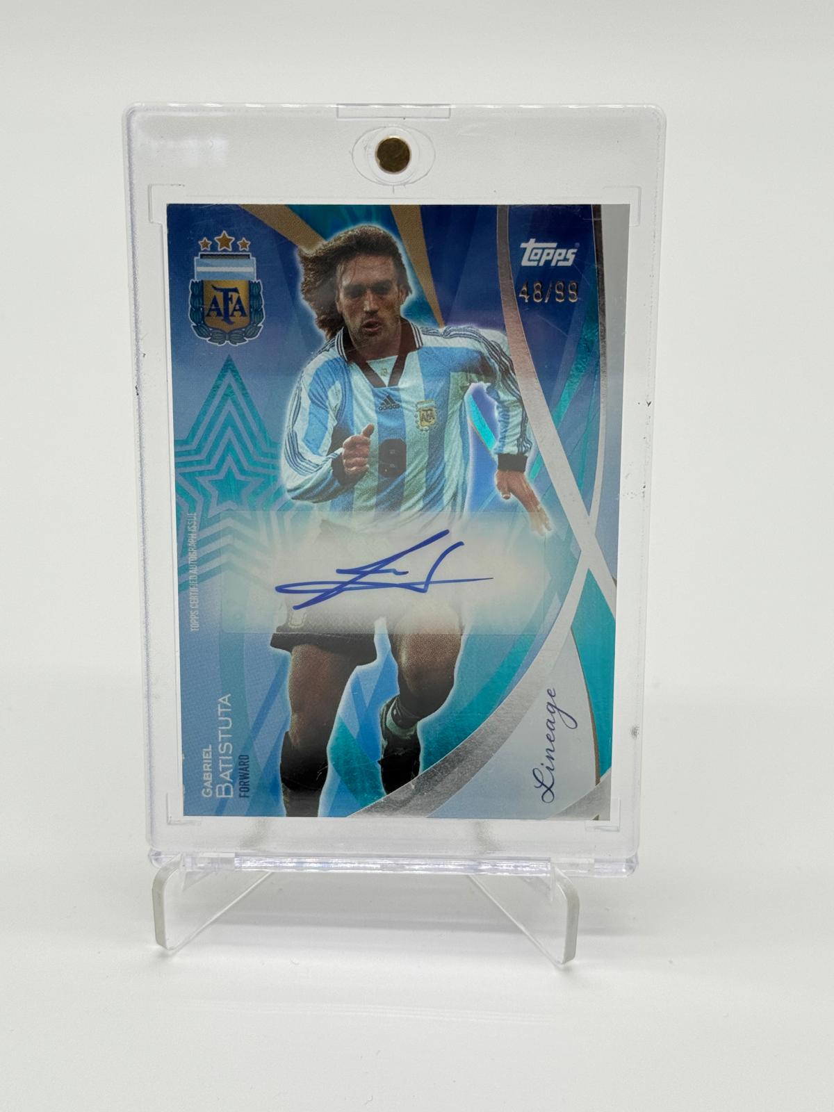 2024 Topps Lineage Argentina Gabriel Batistuta Legend Auto 48/99
