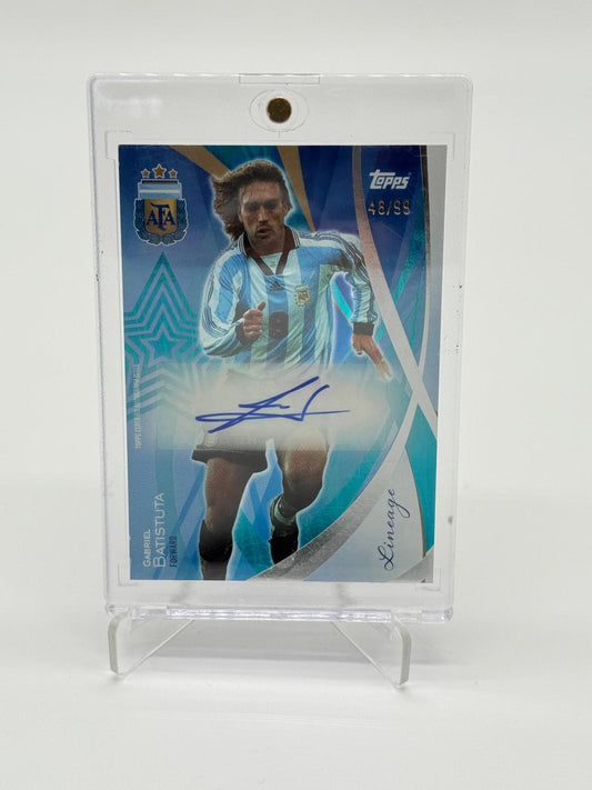 2024 Topps Lineage Argentina Gabriel Batistuta Legend Auto 48/99
