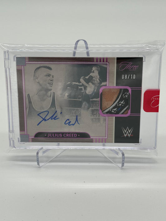 2024 Panini Three Count Julius Creed Patch Auto 08/10