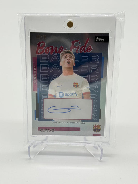 2025-26 Topps FC Barcelona Team Set Gavi Bona Fide Baller Insert Auto 03/10