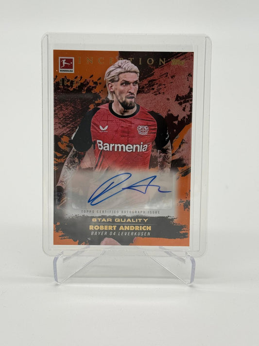 2024-25 Topps Inception Bundesliga Robert Andrich Orange Auto 06/25