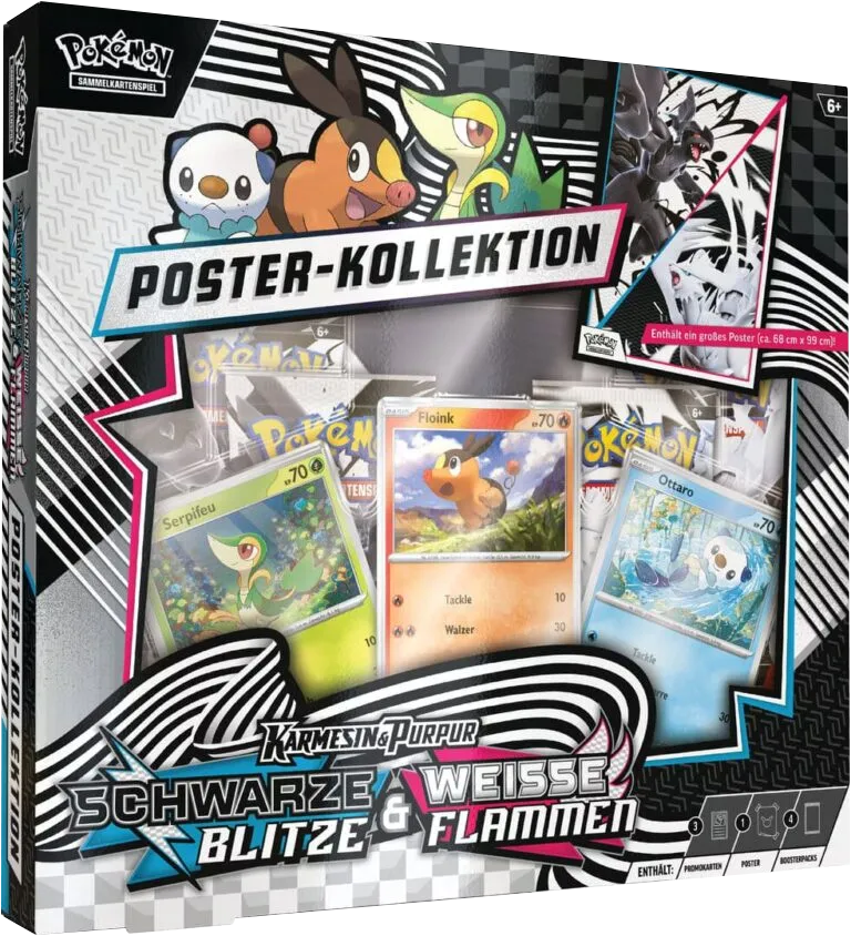 Pokémon Karmesin & Purpur Schwarze Blitze & Weisse Flammen Poster-Kollektion DE (SEALED)