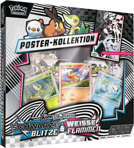 Pokémon Karmesin & Purpur Schwarze Blitze & Weisse Flammen Poster-Kollektion DE (SEALED)