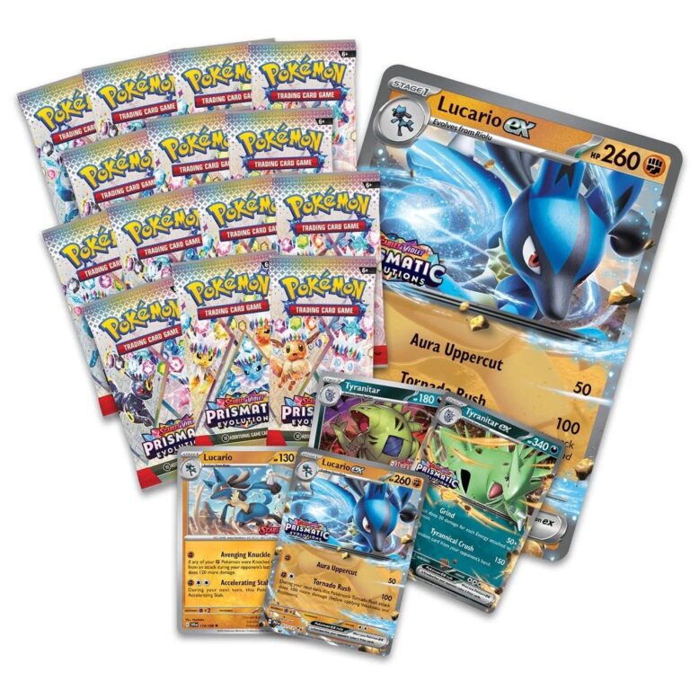 Pokemon Prismatic Evolutions Lucario ex & Tyranitar ex Collection EN (SEALED)