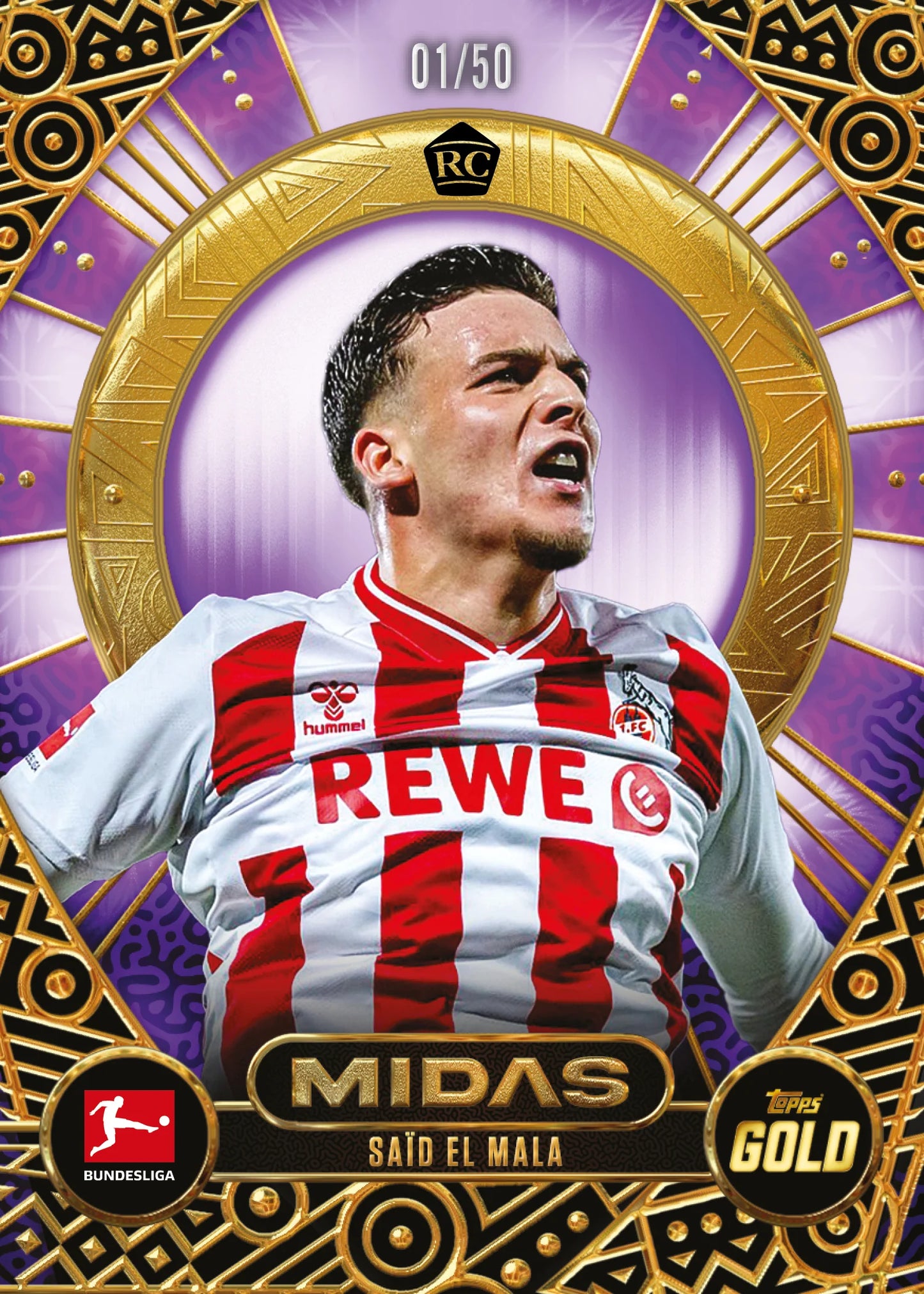 Topps Bundesliga Gold Parallel Karte nummeriert El Mala