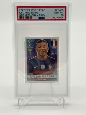 2022 Panini Fifa W/C Kylian Mbappe Sticker PSA 10