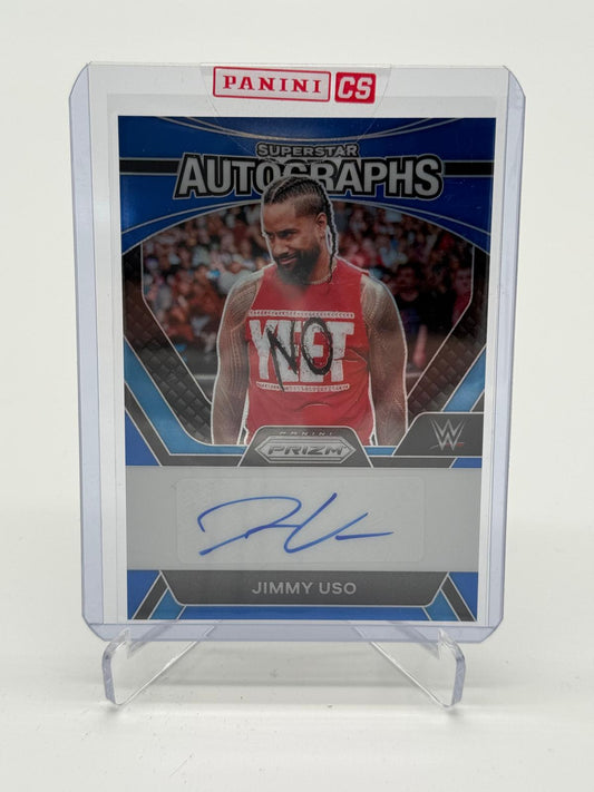2024 Panini Select WWE Jimmy Uso Auto Signatures Blue 10/49 The Bloodline
