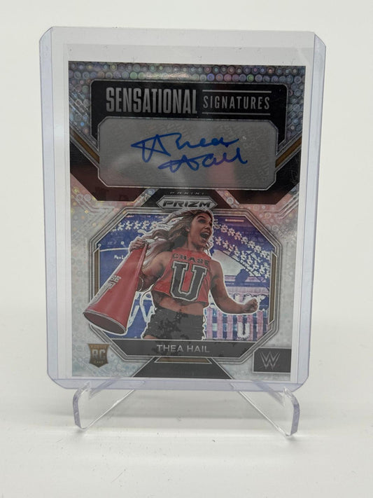 2023 Panini Prizm WWE Thea Hail Rookie Sensational Signatures Disco RC