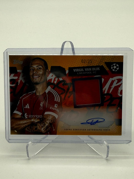 2026 Topps UEFA Virgil Van Dijk Auto/Relic 02/25