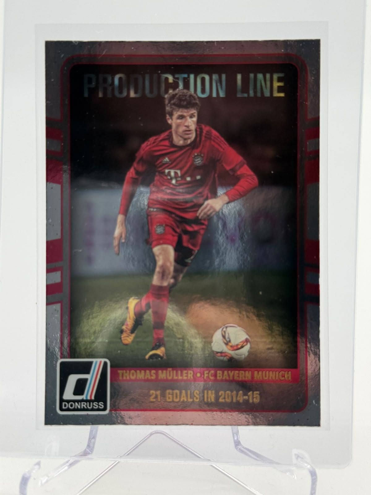 2016-17 Panini Donruss Thomas Müller Production Line Silver