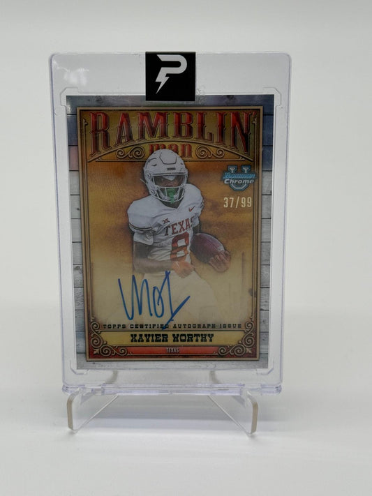 2023 Bowman U Chrome Xavier Worthy Ramblin Man On Card Auto 37/99