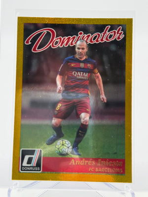 2016-17 Panini Donruss Andres Iniesta Gold Dominators