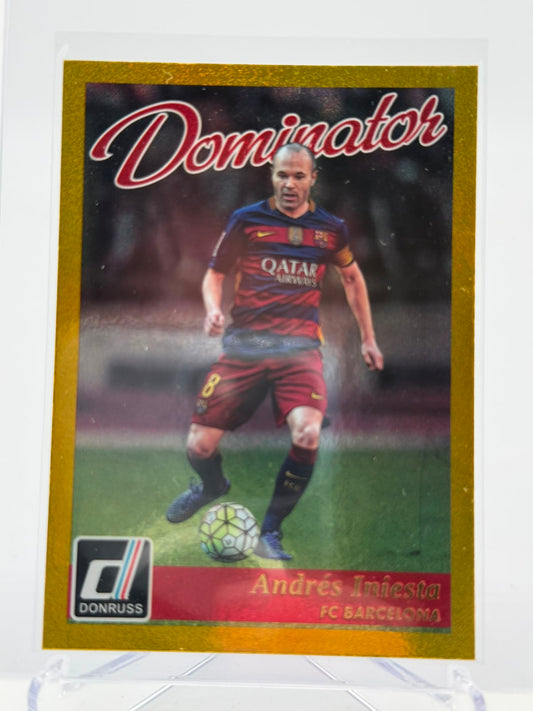 2016-17 Panini Donruss Andres Iniesta Gold Dominators