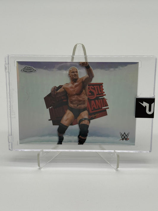 2025 Topps WWE Chrome Steve Austin Wrestlemania SSP