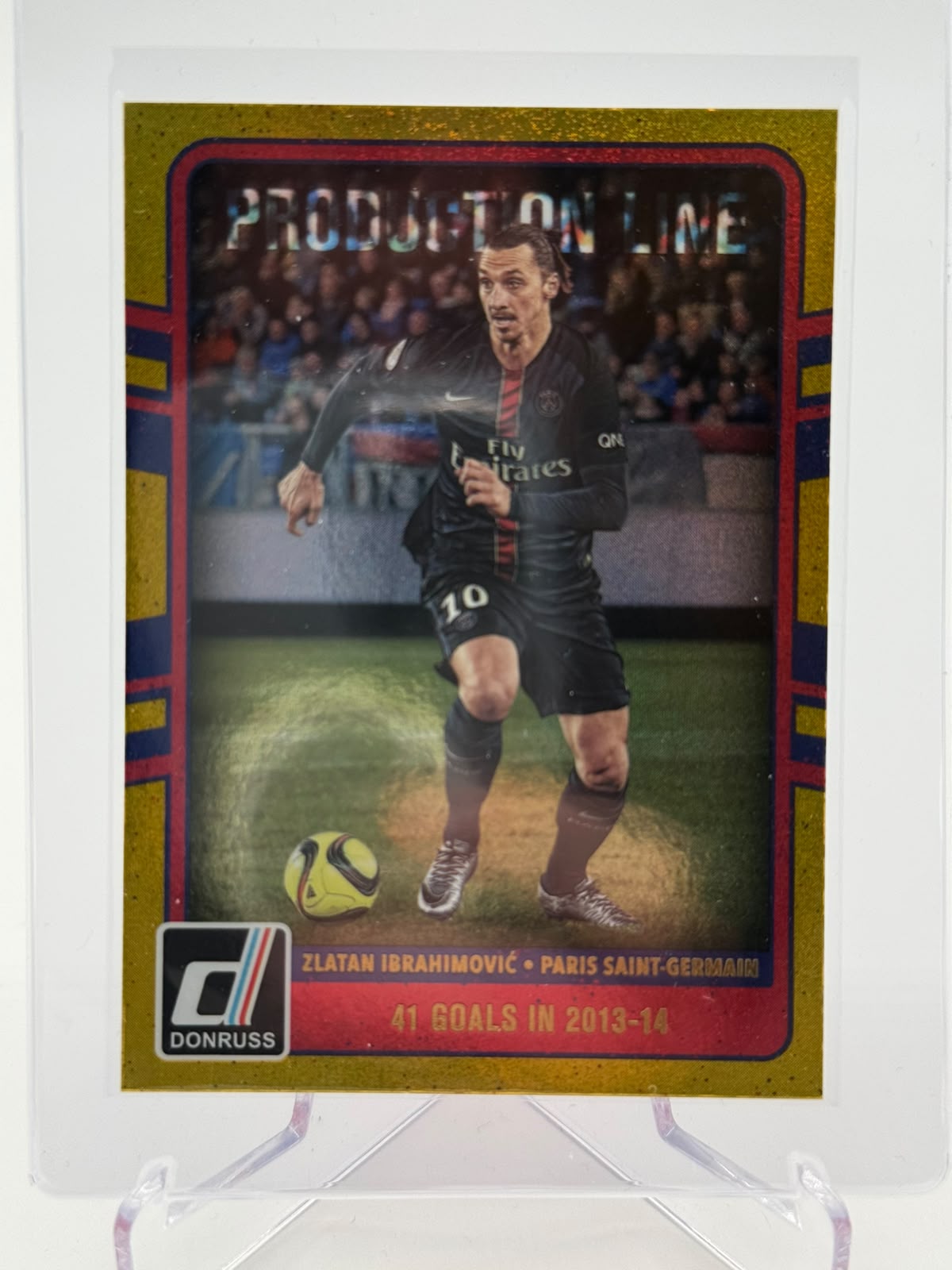 2016-17 Panini Donruss Zlatan Ibrahimovic Gold Production Line
