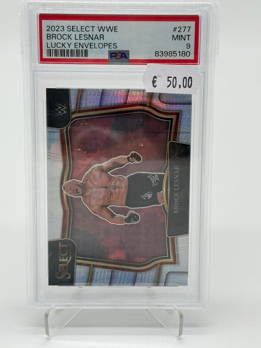 2023 Panini Select WWE Brock Lesnar Lucky Envelopes /8 PSA 9