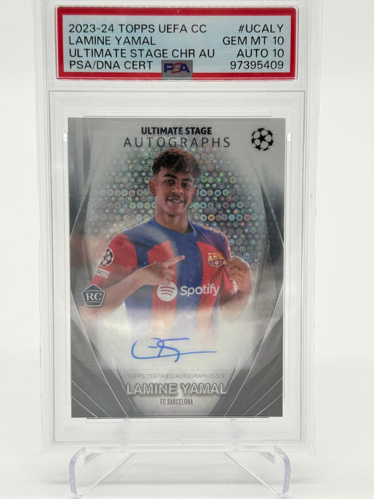 2023-24 Topps UCC Ultimate Stage Lamine Yamal RC Auto PSA 10 Auto 10