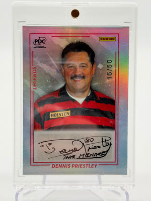 2025 Panini PDC Premier League Dennis Priestley AUTO 16/50