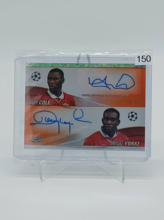 2023-24 Topps UCC Chrome Andy Cole & Dwight Yorke Dual Auto /25 #DA-YC