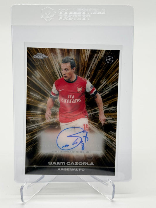2026 Topps Chrome UCC Santi Carola  Black Lazer Autogramm 47/50
