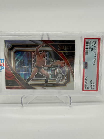 2023 Panini Select WWE Gunther Silver PSA 8