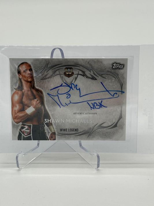 2015 Topps WWE Undisputed Shawn Michaels On Card Autograph Heartbreak Kid