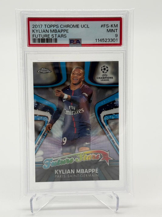 2017 Topps Chrome UCL Kylian Mbappe RC Future Stars PSA 9