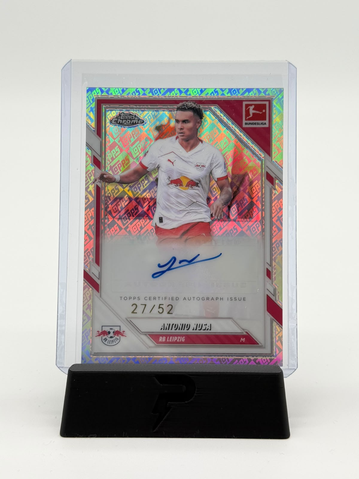 2026 Topps Chrome Bundesliga Logofractor Antonio Nusa Auto 27/52