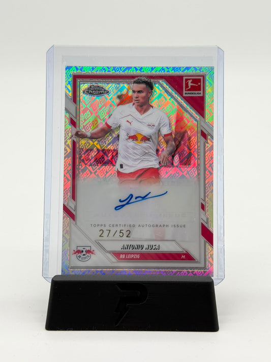 2026 Topps Chrome Bundesliga Logofractor Antonio Nusa Auto 27/52