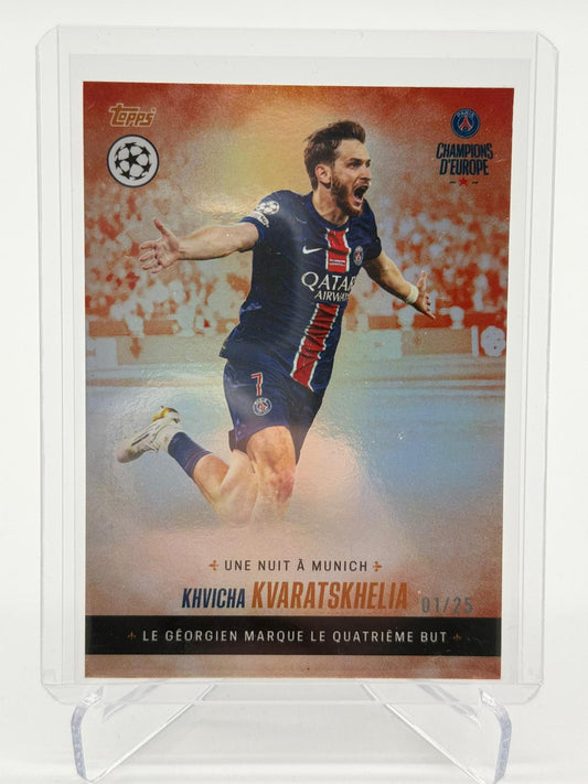 2025 Topps Champions D Europe Khvicha Kvaratskhelia 01/25