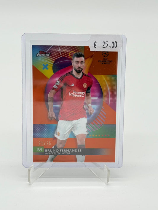 2024 Topps Finest Bruno Fernandes /25 Orange