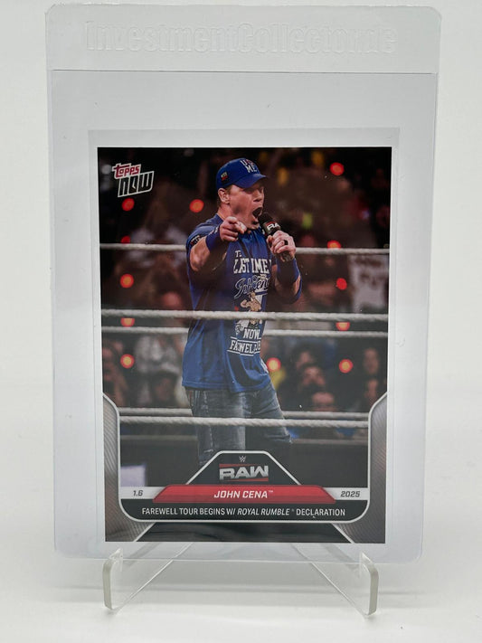2025 Topps Now John Cena Farewell Tour Begins Royal Rumble Declaration