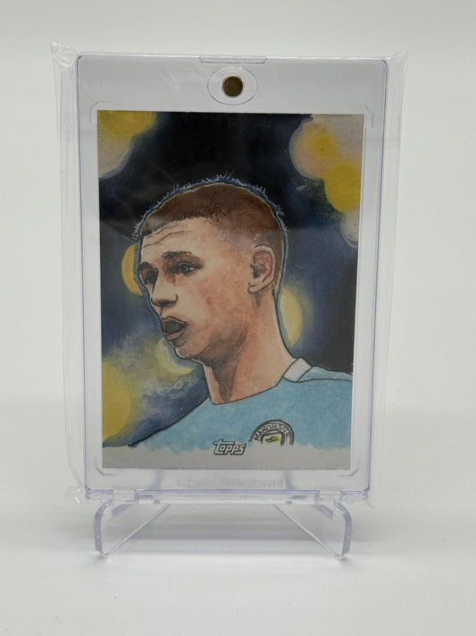 2024-25 Topps Blue Moon Manchester City Phil Foden 1/1 Sketch Card