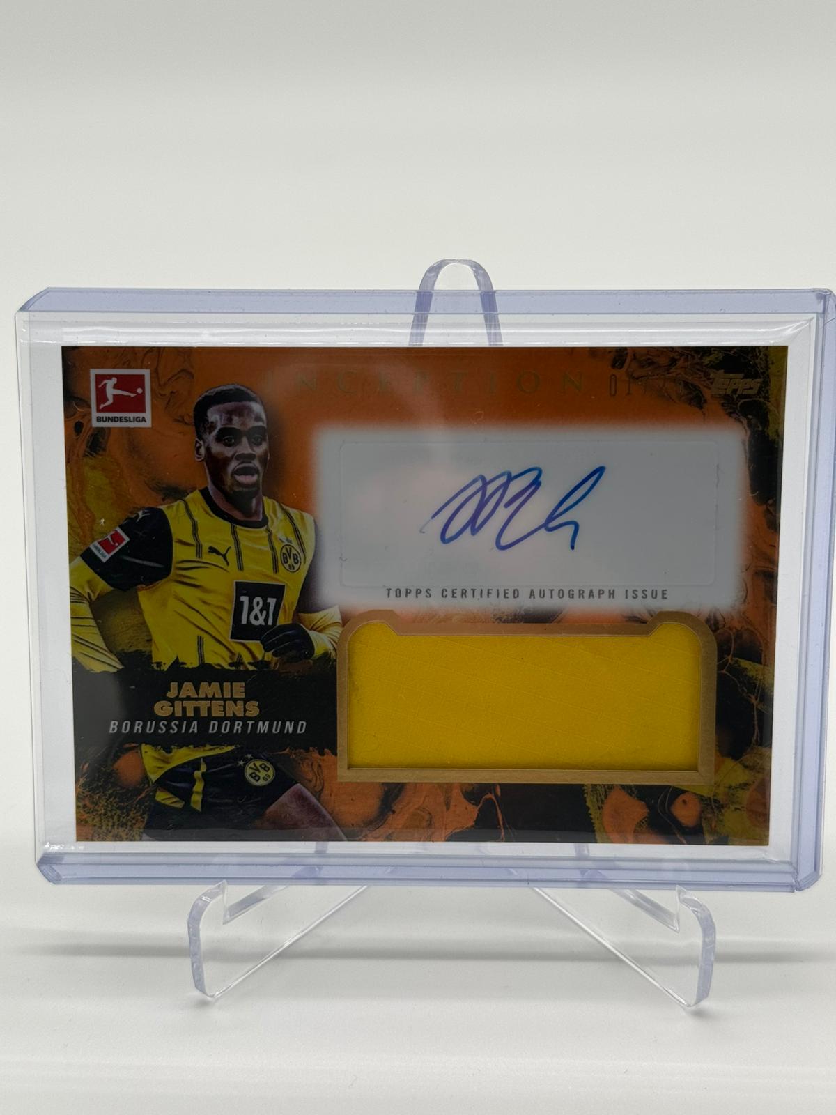 2024/25 Topps Inception Bundesliga Jamie Gittens Auto/Relic 01/25